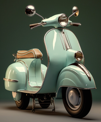Vespa Piaggio ancienne vert menthe